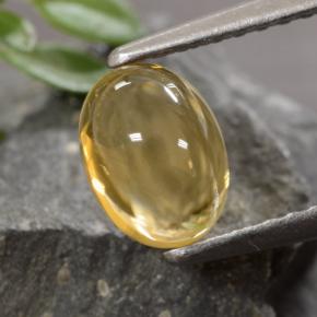 1.07 ct Golden Citrine Gemstone, Citrine Gem in Oval Cabochon Shape for Sale.