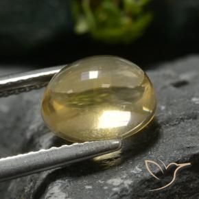 Citrine Gemstone in 9 x 7 mm (calibrated) Size for Sale, Citrine Stone in Earthy Yellow Color