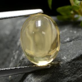 Light Golden-Yellow Citrine Gem - 2ct Oval Cabochon (ID: 477121)