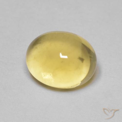 2.45 ct Yellow Citrine, 8.9 x 7.1 mm Oval Cabochon From Brazil, Photo A