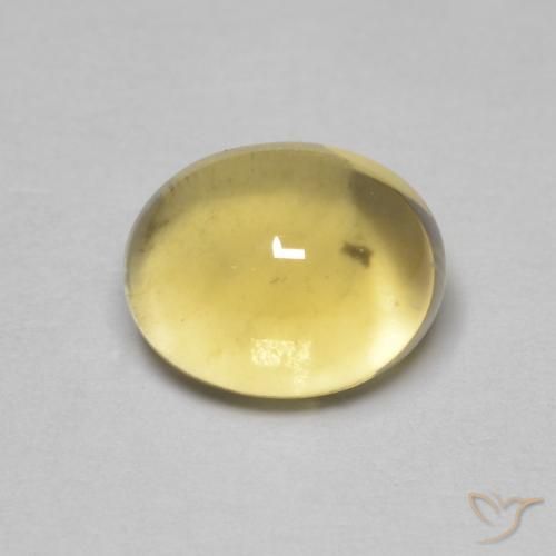 2.45 ct Yellow Citrine Stone, Natural Citrine in Oval Cabochon Shape for Sale