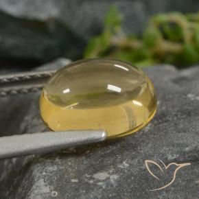 Citrine Gemstone in 9 x 7 mm (calibrated) Size for Sale, Citrine Stone in Light Yellow Color