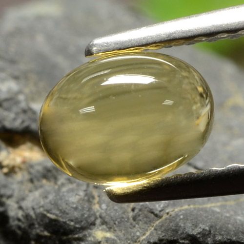 Light Gold Citrine Gem - 1ct Oval Cabochon (ID: 477214)