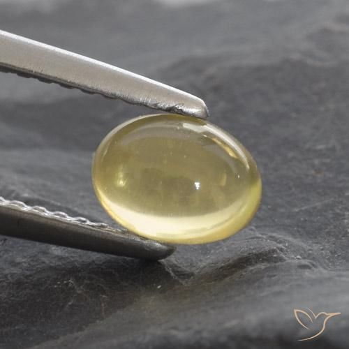 1.16 ct Yellow Citrine Stone, Natural Citrine in Oval Cabochon Shape for Sale