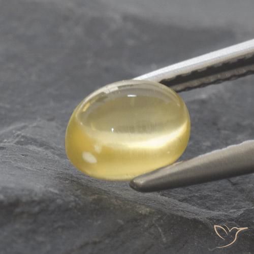 Citrine Gemstone in 6.6 x 5 mm Size for Sale, Citrine Stone in Light Yellow Color