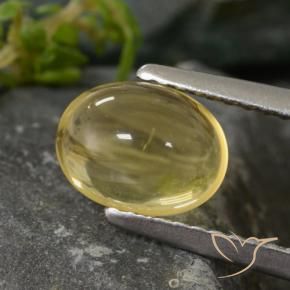 1.43 ct Yellow Citrine Stone, Natural Citrine in Oval Cabochon Shape for Sale