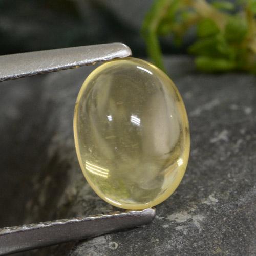 Citrino giallo taglio ovale da 1,14 ct dal Brasile, dimensione 7,8 x 5,9mm, pietra preziosa naturale non trattati , purezza Transparent, Citrino Ovale cabochon da 1 pz, durezza Mohs di 7 adatto per gioielli da indossare ogni giorno, Simboleggia abbondanza e prosperità, Photo A