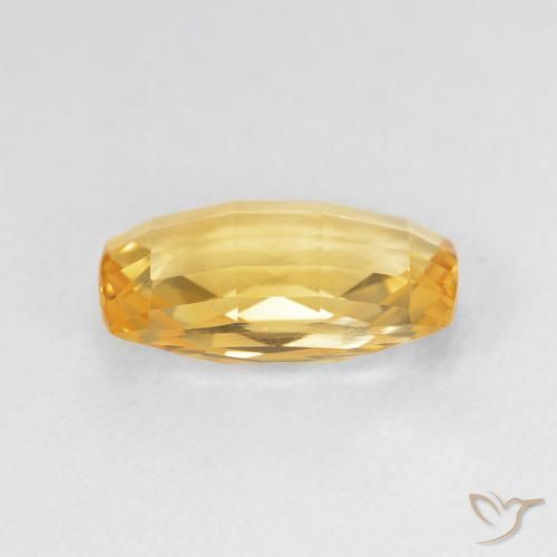 Citrine Gemstone in 13.3 x 8.2 mm Size for Sale, Citrine Stone in Light Orange-Gold Color