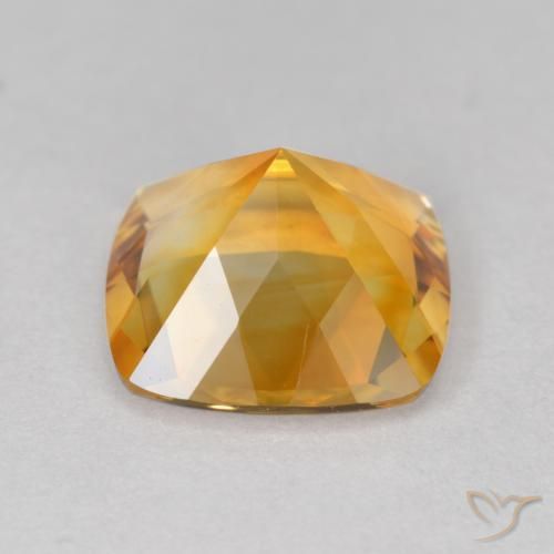 Citrine Gemstone in 10 x 10 mm (calibrated) Size for Sale, Citrine Stone in Medium Orange-Gold Color