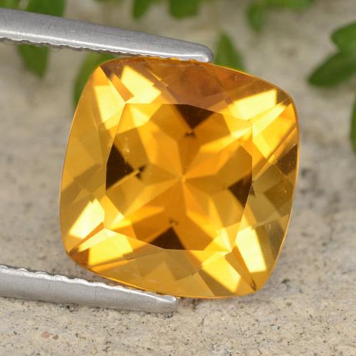 Medium Orange Citrine Gem - 3.6ct Cushion-Cut (ID: 477324)