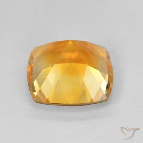 Citrine Gemstone in 10 x 10 mm (calibrated) Size for Sale, Citrine Stone in Dark Golden Color