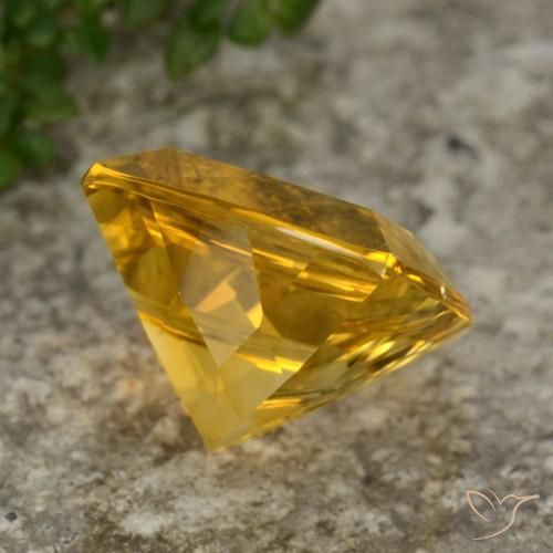 Citrine Gemstone in 10 x 10 mm (calibrated) Size for Sale, Citrine Stone in Deep Golden Orange Color