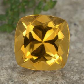 Deep Golden Orange Citrin Edelstein - 3.9ct Kissenschliff (ID: 477382)
