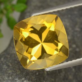Golden Citrine Gem - 3.9ct Cushion-Cut (ID: 477416)