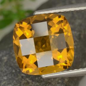 Deep Orange-Gold Цитрин Камень - 3.6ct Подучешка Шахматная (ID: 477421)