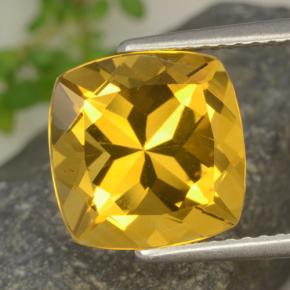 Medium Gold Citrine Gem - 3.8ct Cushion-Cut (ID: 477422)