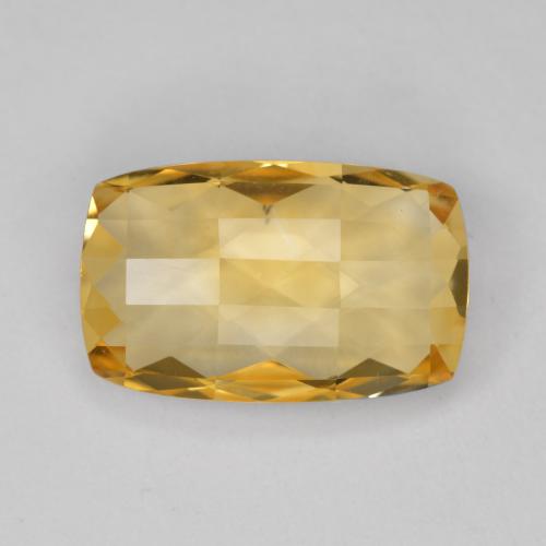 Orange-Gold Citrine Gem - 3.7ct Cushion Checkerboard (double sided) (ID: 477463)