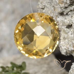 Citrine Gemstone in 11 mm (calibrated) Size for Sale, Citrine Stone in Golden Orange Color
