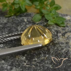 Citrine Gemstone in 9.2 x 8.6 mm Size for Sale, Citrine Stone in Honey Yellow Color