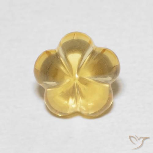 2.31ct Natural Honey Yellow Citrine, Flower Cut, Transparent, Photo A
