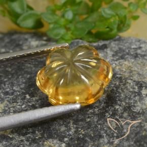 Citrine Gemstone in 8.6 x 8.6 mm Size for Sale, Citrine Stone in Deep Yellow Color