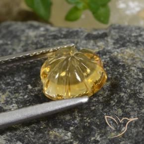 Citrine Gemstone in 8 x 8 mm (calibrated) Size for Sale, Citrine Stone in Deep Gold Color