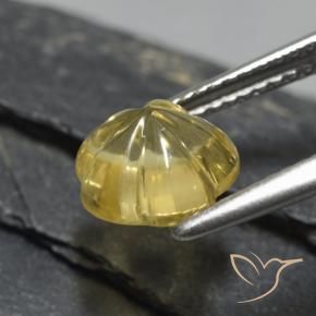 Citrine Gemstone in 8 x 8 mm (calibrated) Size for Sale, Citrine Stone in Light Gold Color