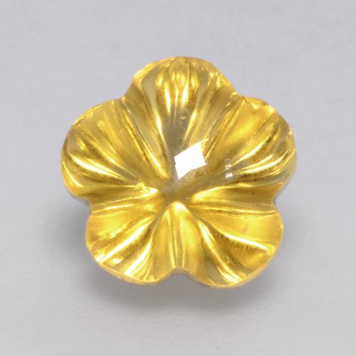 Jaune miel Citrine gemme - 2.2ct Fleur gravée (ID: 480066)