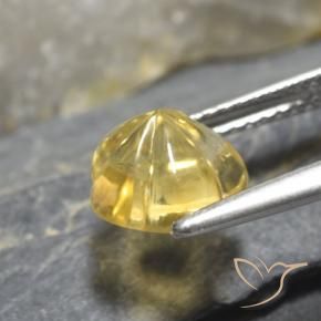 Citrine Gemstone in 8.4 x 8.2 mm Size for Sale, Citrine Stone in Light Golden-Yellow Color