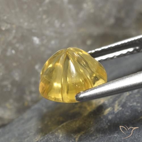 Citrine Gemstone in 8 x 8 mm (calibrated) Size for Sale, Citrine Stone in Light Gold Color