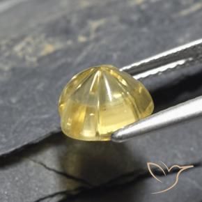 Citrine Gemstone in 8 x 8 mm (calibrated) Size for Sale, Citrine Stone in Light Golden-Yellow Color