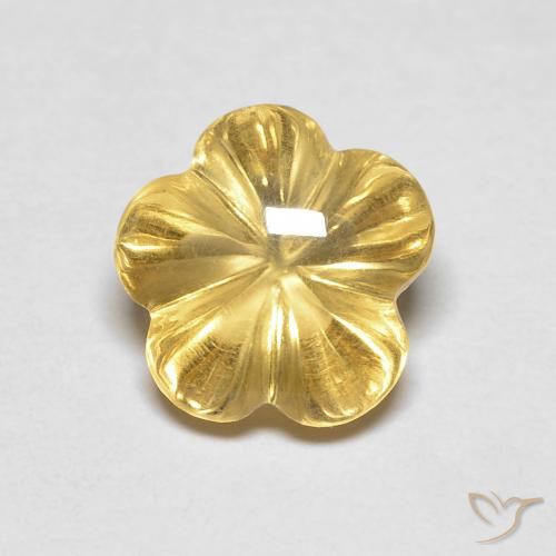 2.11 ct Yellow Citrine, 8.6 x 8.5 mm Carved From Brazil, Photo A
