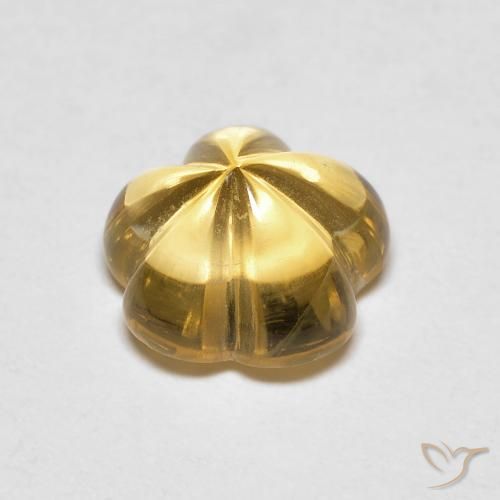 Citrine Gemstone in 8.6 x 8.5 mm Size for Sale, Citrine Stone in Deep Yellow Color