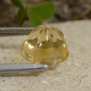 Citrine Gemstone in 8 x 8 mm (calibrated) Size for Sale, Citrine Stone in Light Gold Color