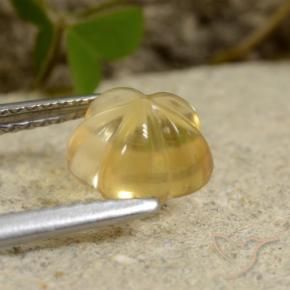 Citrine Gemstone in 7.8 x 7.7 mm Size for Sale, Citrine Stone in Honey Yellow Color