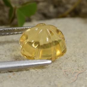 Citrine Gemstone in 10 x 9.2 mm Size for Sale, Citrine Stone in Deep Yellow Color