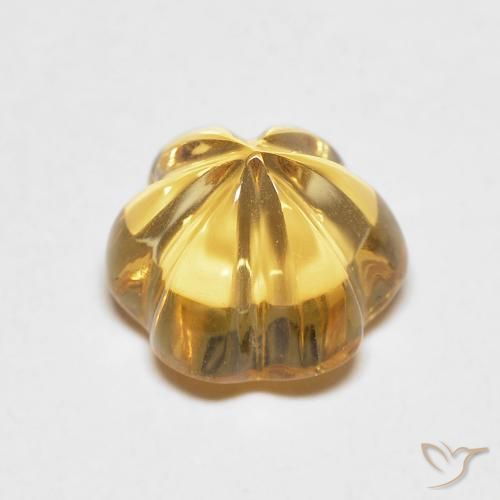 Citrine Gemstone in 8.1 x 7.5 mm Size for Sale, Citrine Stone in Honey Yellow Color