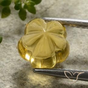 Citrine Gemstone in 8 x 8 mm (calibrated) Size for Sale, Citrine Stone in Deep Yellow Color