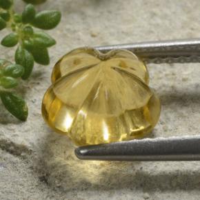 Citrine Gemstone in 8.1 x 8.1 mm Size for Sale, Citrine Stone in Deep Yellow Color