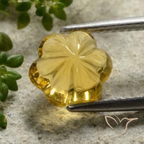 Citrine Gemstone in 9 x 8.4 mm Size for Sale, Citrine Stone in Honey Yellow Color