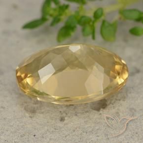 Citrine Gemstone in 14 x 10 mm (calibrated) Size for Sale, Citrine Stone in Medium Gold Color