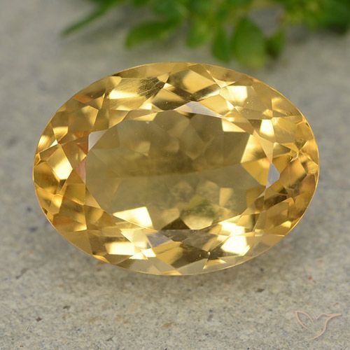 6.19ct Natural Medium Golden Citrine, Oval, VVS