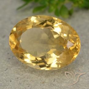 6.19 ct Golden Citrine Stone, Natural Citrine in Oval Facet Shape for Sale