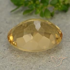 Citrine Gemstone in 14.1 x 10.6 mm Size for Sale, Citrine Stone in Medium Golden Color