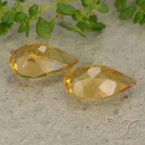Citrine Gemstones in 9 x 6 mm (calibrated) Size for Sale, Citrine Stones in Deep Golden Orange Color