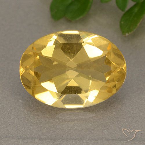 4.15ct Natural Bright Gold Citrine, Oval, VVS-VS