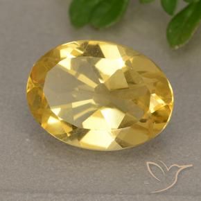 4.15 ct Golden Citrine Stone, Natural Citrine in Oval Facet Shape for Sale