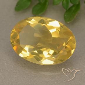 5.07 ct Golden Citrine Stone, Natural Citrine in Oval Facet Shape for Sale