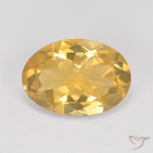4.75ct Natural Medium Golden Citrine, Oval, VVS-VS