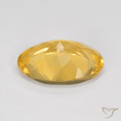 Citrine Gemstone in 14 x 10 mm (calibrated) Size for Sale, Citrine Stone in Medium Golden Color